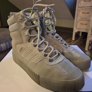 Adidas Samba Women's High-Top Sneakers - Sea Foam Green